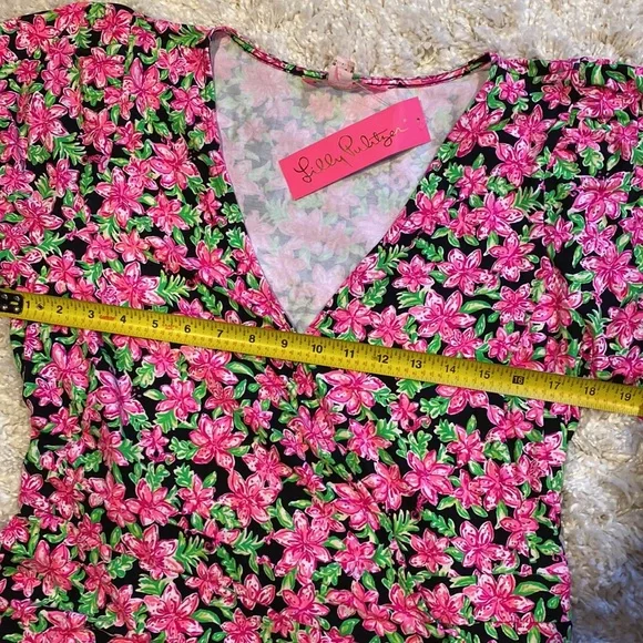 Lilly Pulitzer Pink and Green Floral Dress - Picture 10 of 11